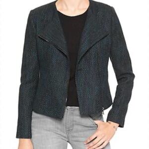 Banana Republic Black Blazer Cropped Tailored